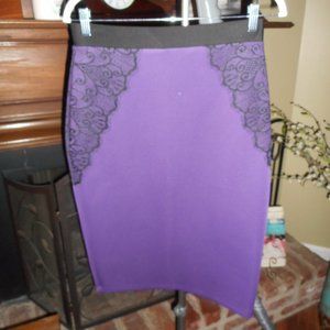 BOGO FREE, Dorothy Perkins Bright Purple Skirt with Lace, size 6 US